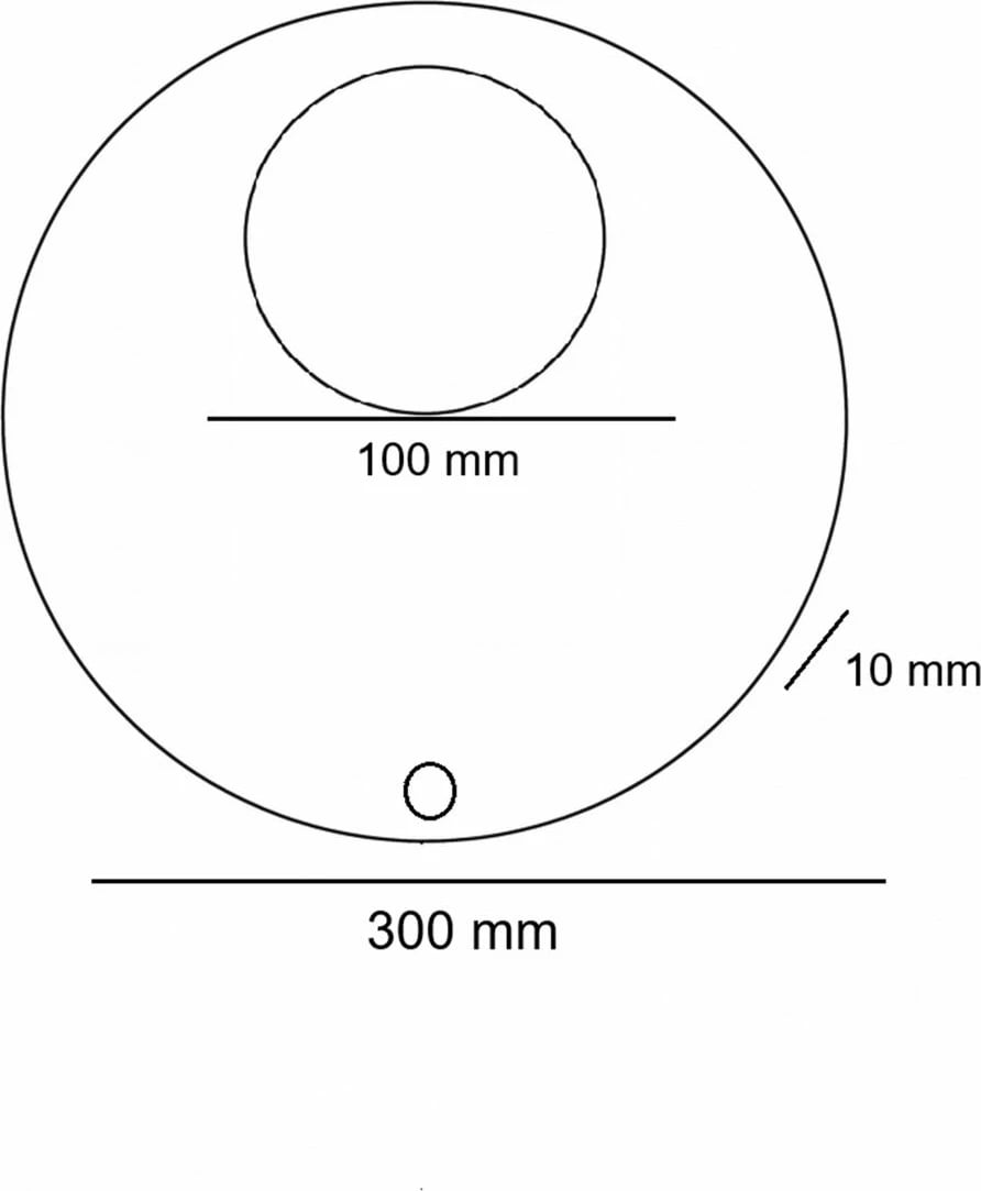 Llambë muri Opviq, Tor-Look-D, trup travertini, kapak qelqi, bezhë dhe e bardhë