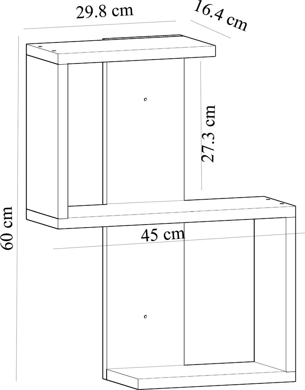 Raft muri Octa, ngjyrë safir, Hanah Home