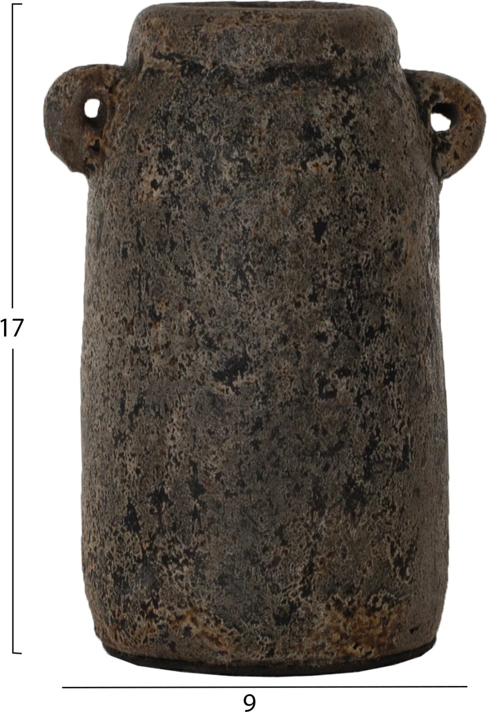 Vazo dekorative 3 copë, gri antike, terrakota, FH7710