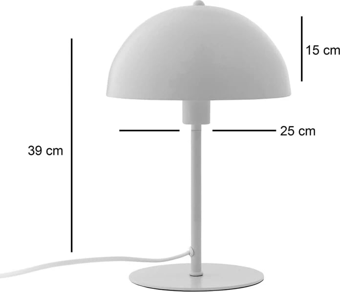 Lampë tavoline Desker E27 metal-krem D25x39cm