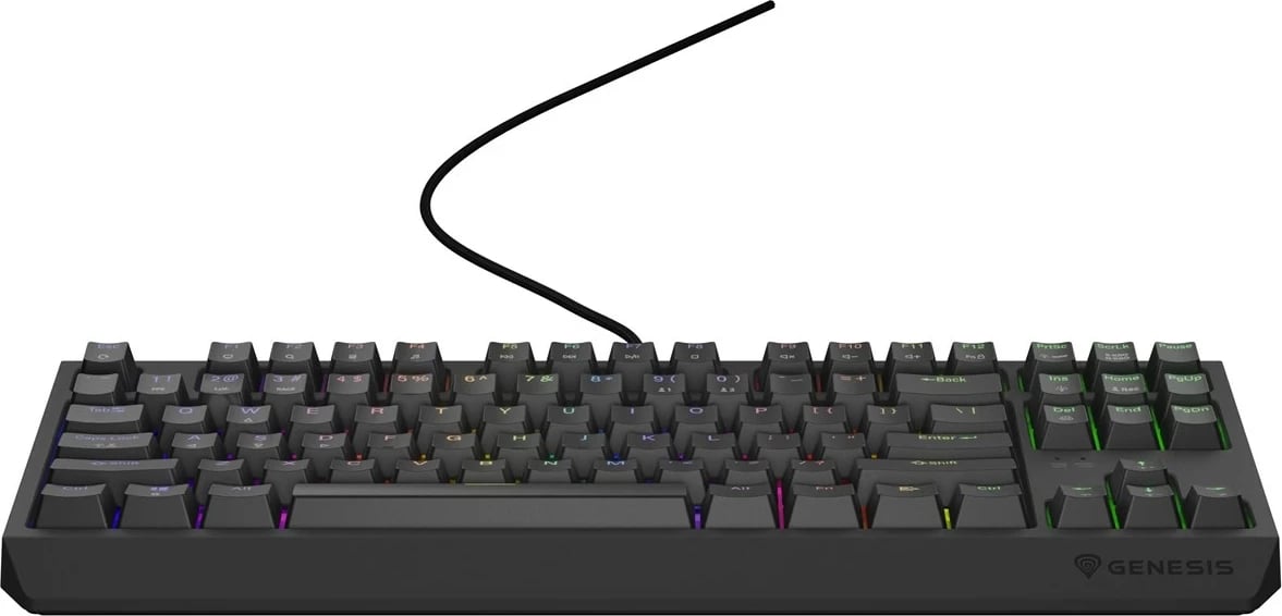 Tastierë mekanike GENESIS Thor 230 TKL, QWERTY, RGB, Wireless + Bluetooth, e zezë Tastierë mekanike GENESIS Thor 230 TKL, QWERTY, RGB, Wireless + Bluetooth, e zezë