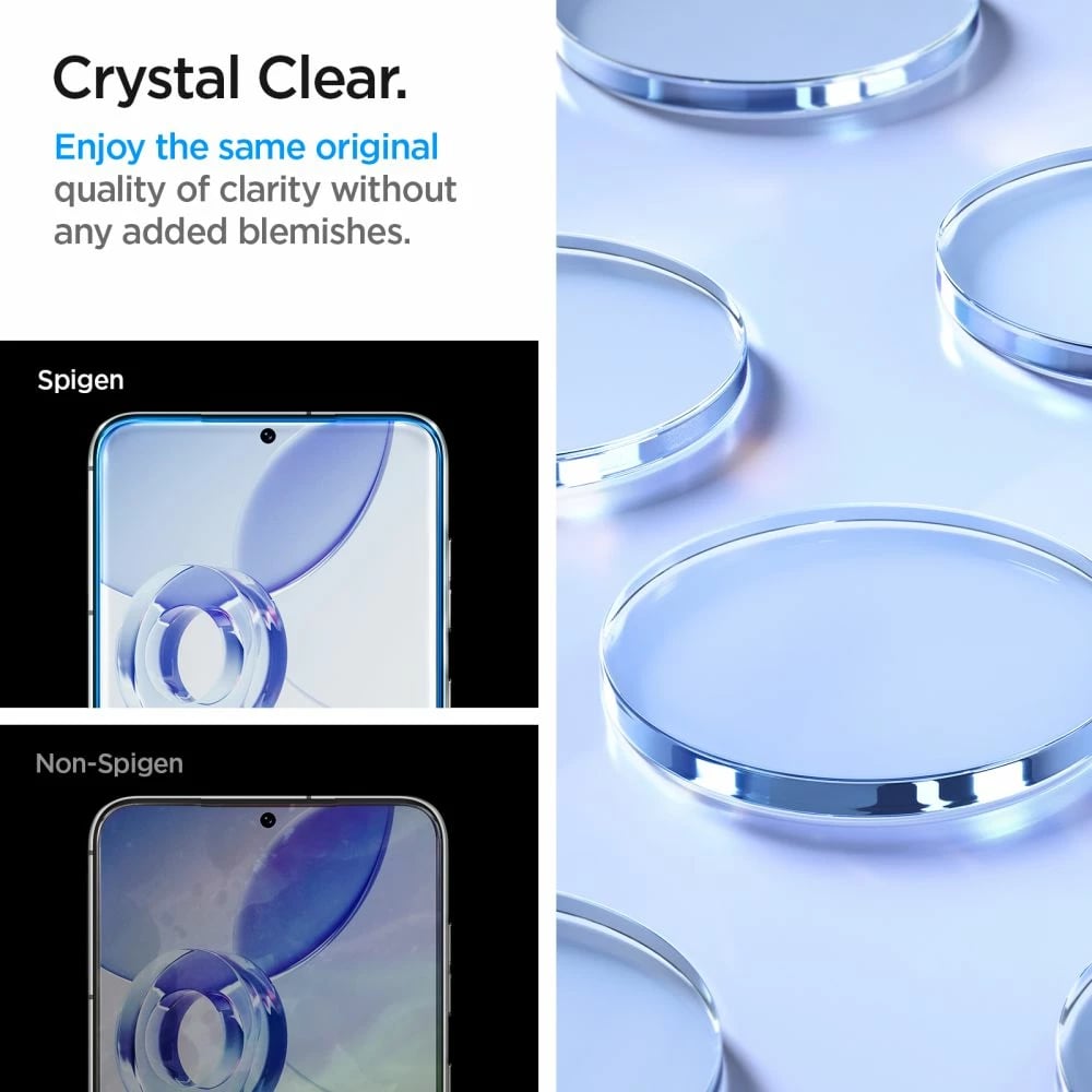 Xham i temperuar Spigen Glas.tR EZ Fit për Samsung Galaxy S23, 2 copë