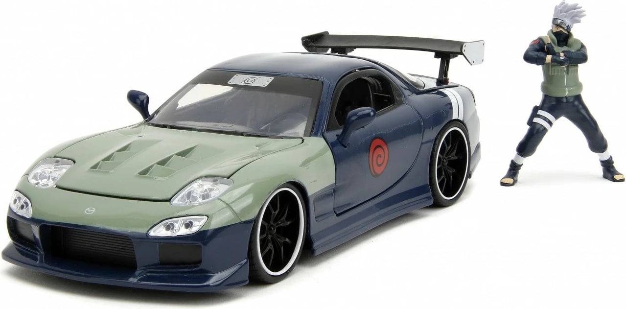 Makine model Jada Toys Mazda RX-7 1:24 me figurë Kakashi Hatake, Naruto Shippuden, Jeshile/Kaltër Makine model Jada Toys Mazda RX-7 1:24 me figurë Kakashi Hatake, Naruto Shippuden, Jeshile/Kaltër