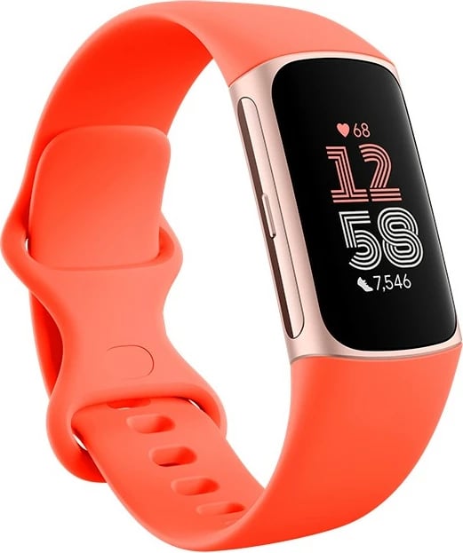 Smartwatch Fitbit Charge 6, AMOLED, GPS, NFC, Coral