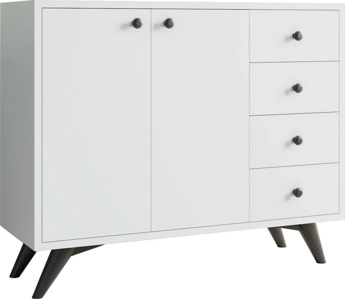 Dollap multifunksional, ngjyrë e bardhë, Skye Decor, Waga