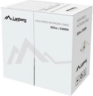 Kabllo rrjeti UTP Lanberg LCU5-12CU-0305-G, Cat 5e, 305m, Gjelbër