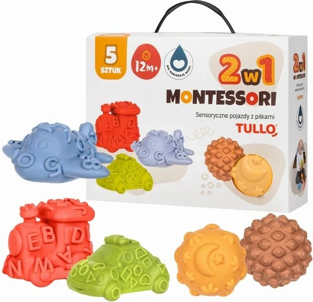 Set lodrash sensorike Tullo Montessori, 5 copë, ngjyra të ndryshme