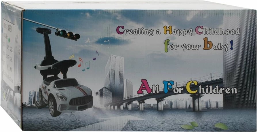 makinë shtytëse për fëmijë, Baby Mix, RACER, 12m+, ngarkesë 25 kg, panel zëri, shufër drejtimi e heqshme, jeshile