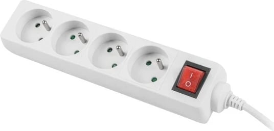 Kabllo vazhdues Lanberg, 4 priza PL, 1.5m, e bardhë