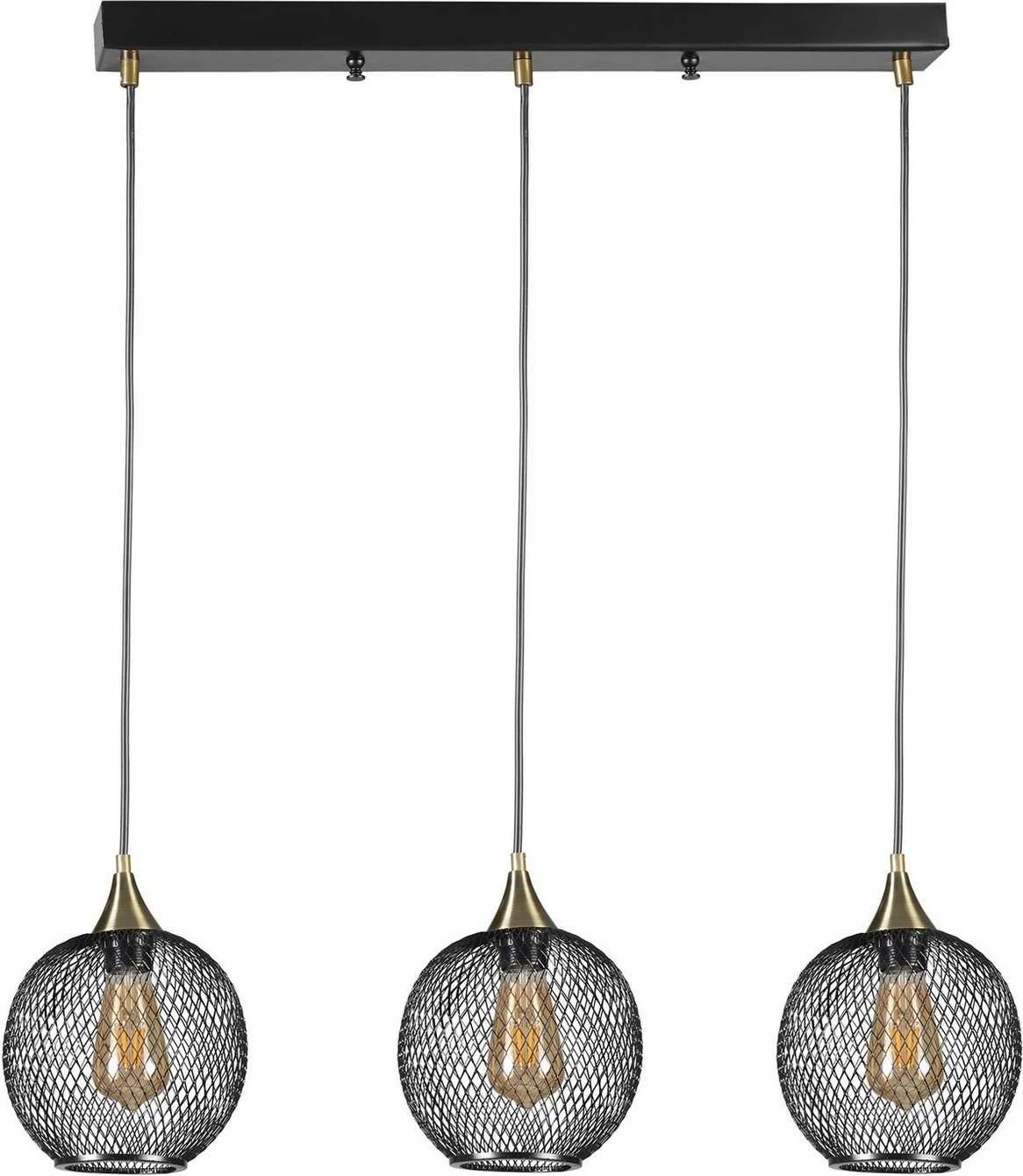 Llambë tavani Opviq Jupiter 8721-5, metalike, e zezë