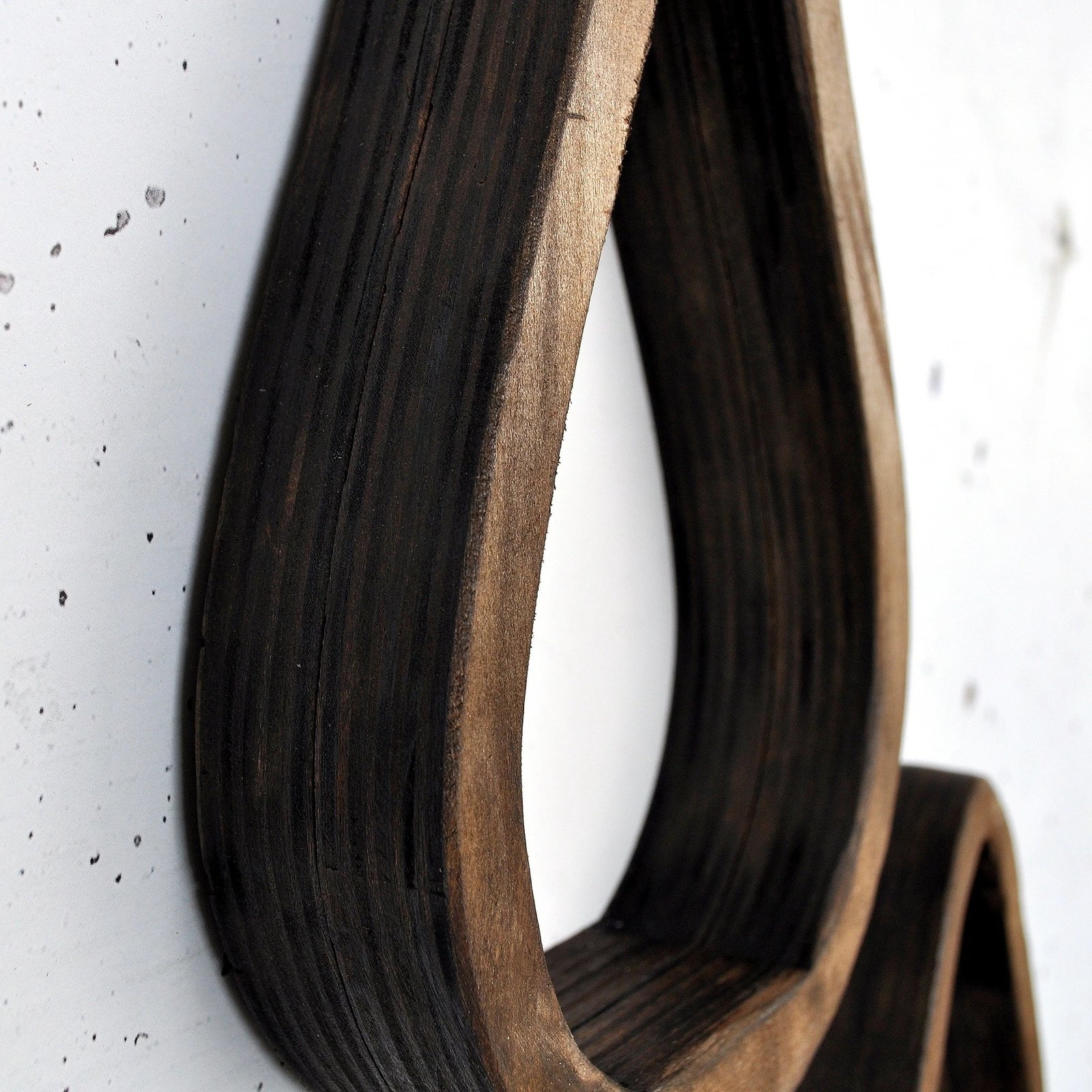 Raft dekorativ prej druri për mur, Hanah Home, Raf292 (set me 2 copë)