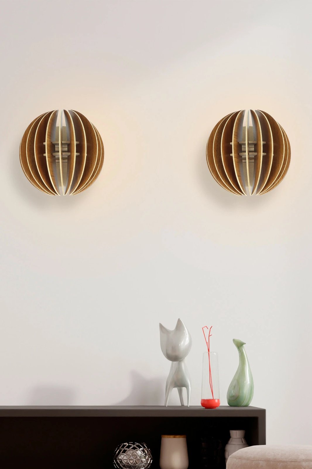 Llambë muri Opviq, 208-SK2, ngjyrë arre, 2 copë