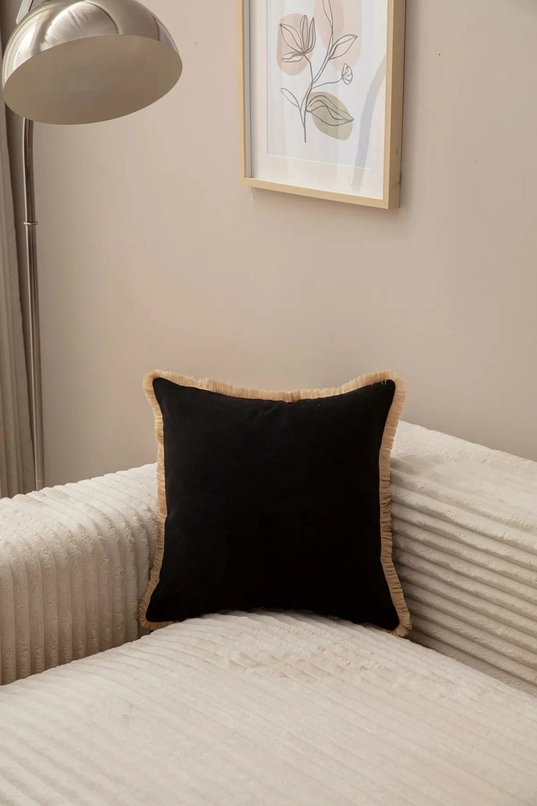 Jastëk mbulesë, ngjyrë e zezë, Evila Originals, 43x43cm