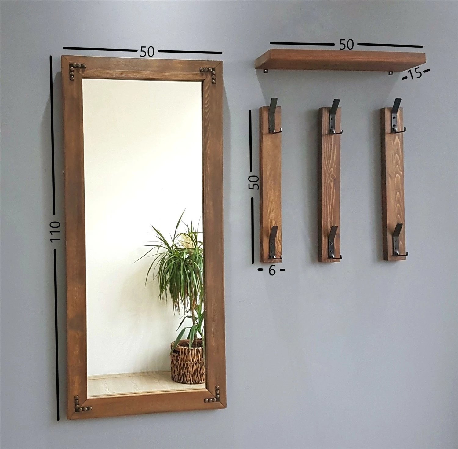 Stendë për korridor, ngjyrë arre, Hanah Home, V109