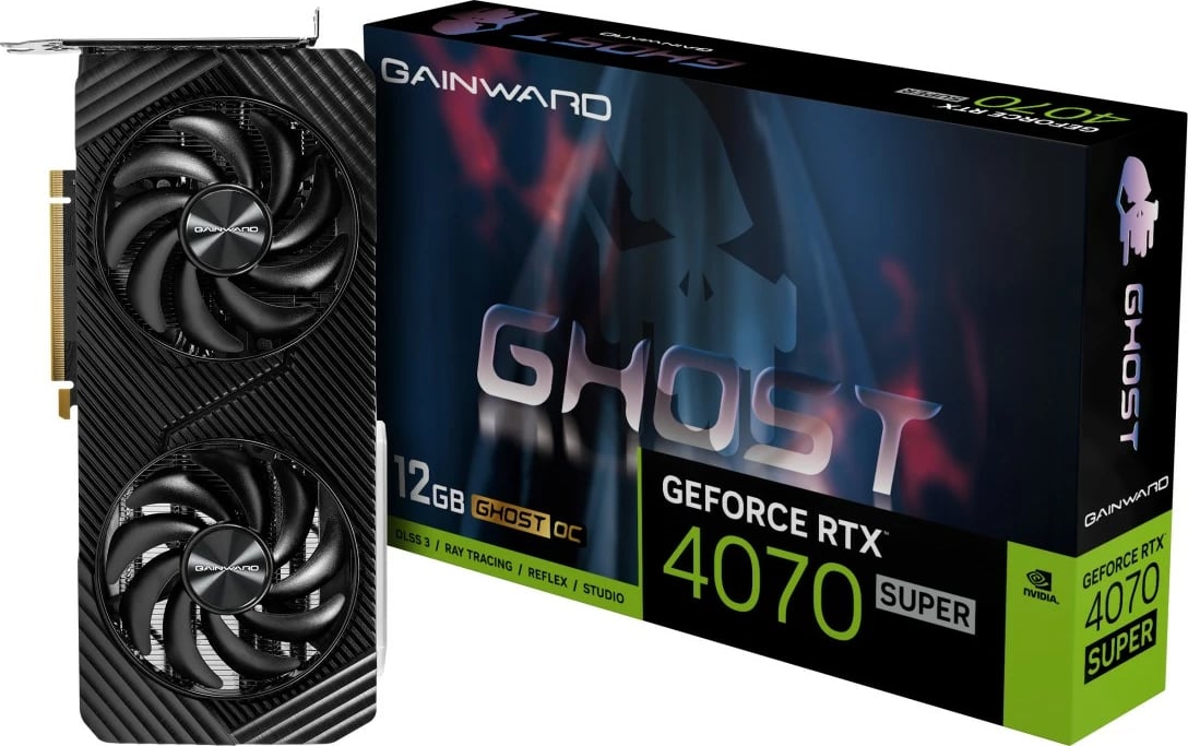 Kartelë grafike Gainward GeForce RTX 4070 SUPER Ghost OC, 12 GB, GDDR6X, PCI Express 4.0, e zezë