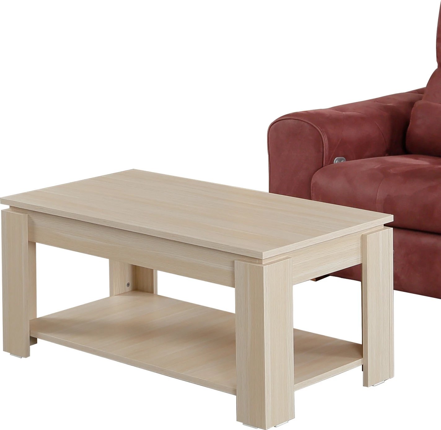 Tavolinë kafeje Hanah Home, raft, ngjyrë lisi e çelët