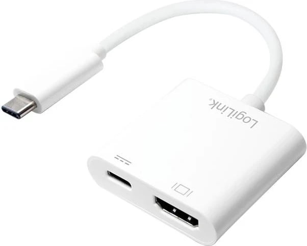 Adaptori LogiLink USB-C në HDMI, i bardhë