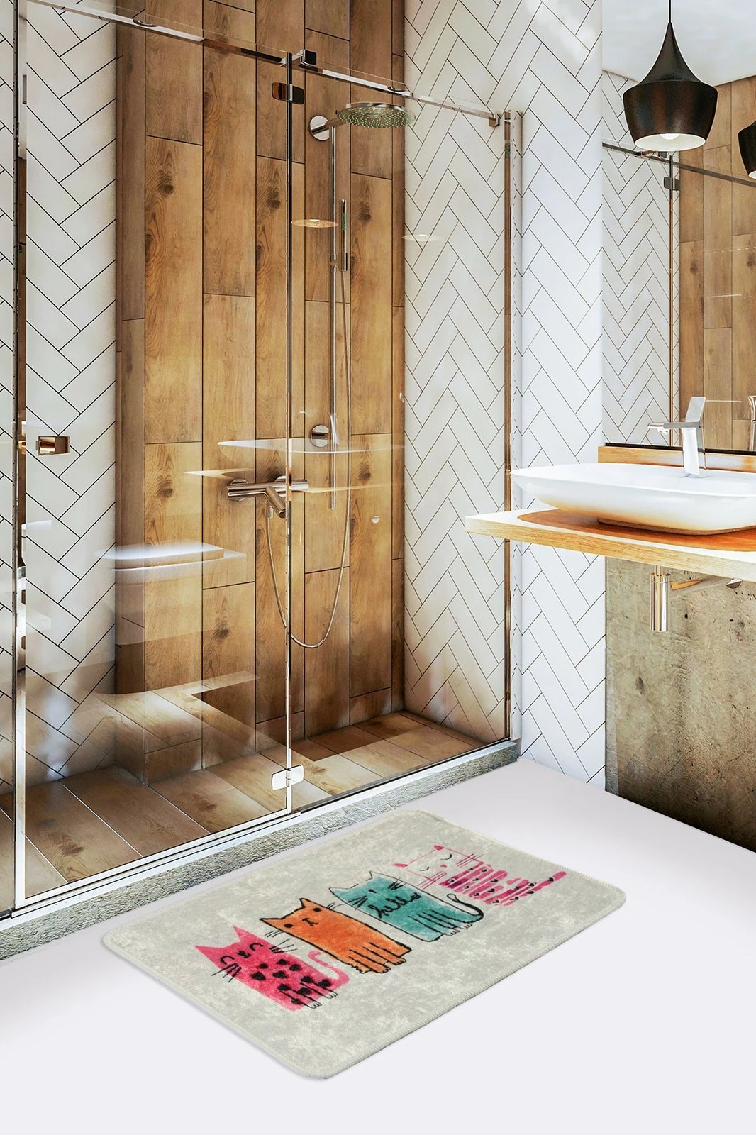 Tapet banje Mijölnir, mace të vogla, 40x60cm