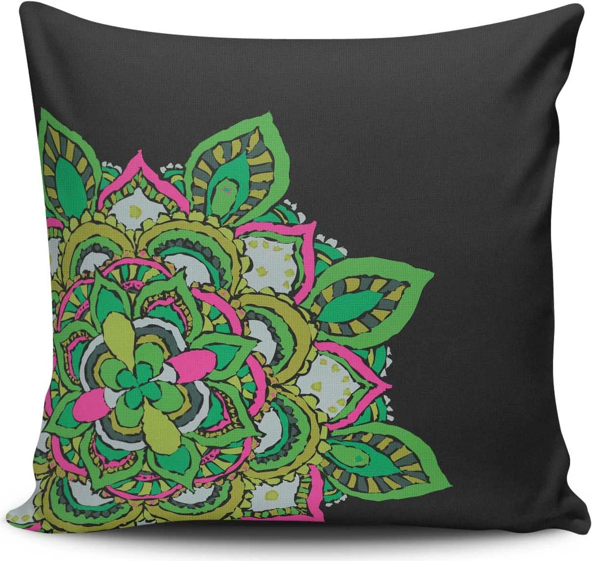 Jastëk dekorativ Aberto Design, MANDALA-04, shumëngjyrësh, 43x43cm