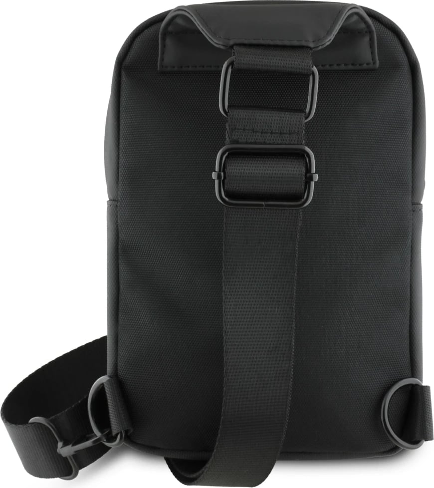 Çantë crossbody për telefon US Polo Assn Petit Pique Crossbody Arch, najlon, e zezë