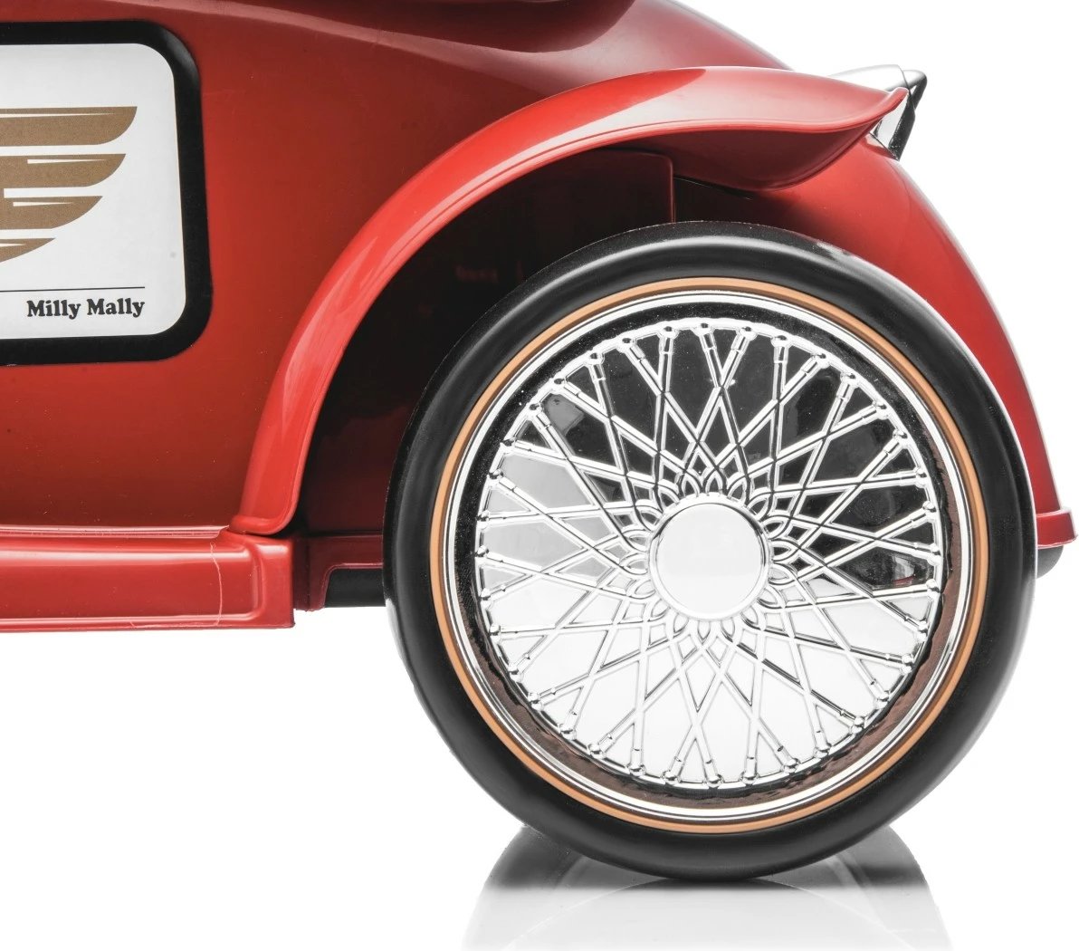 makinë shtytëse, Milly Mally Royce 6744, 12-36 muaj, 4 rrota EVA, ndarje poshtë sediljes, Burgundy