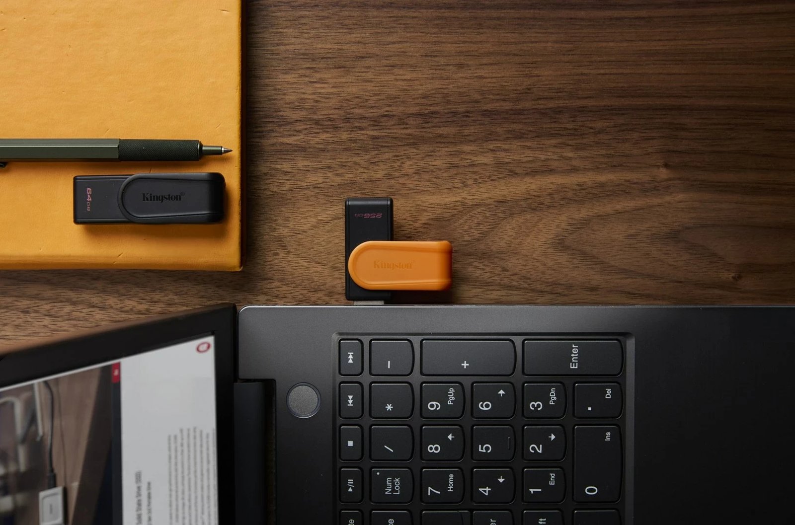 USB Kingston DataTraveler Exodia S 256GB, USB 3.2, zi/portokalli