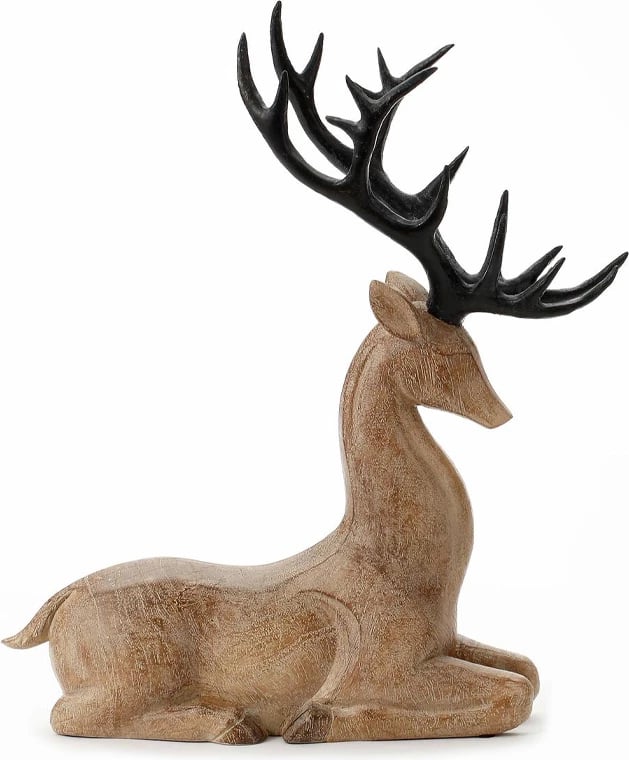 Dekor dreri për Krishtlindje, ngjyrë kafe e zezë, polirezine, 30x15x34cm Dekor dreri për Krishtlindje, ngjyrë kafe e zezë, polirezine, 30x15x34cm