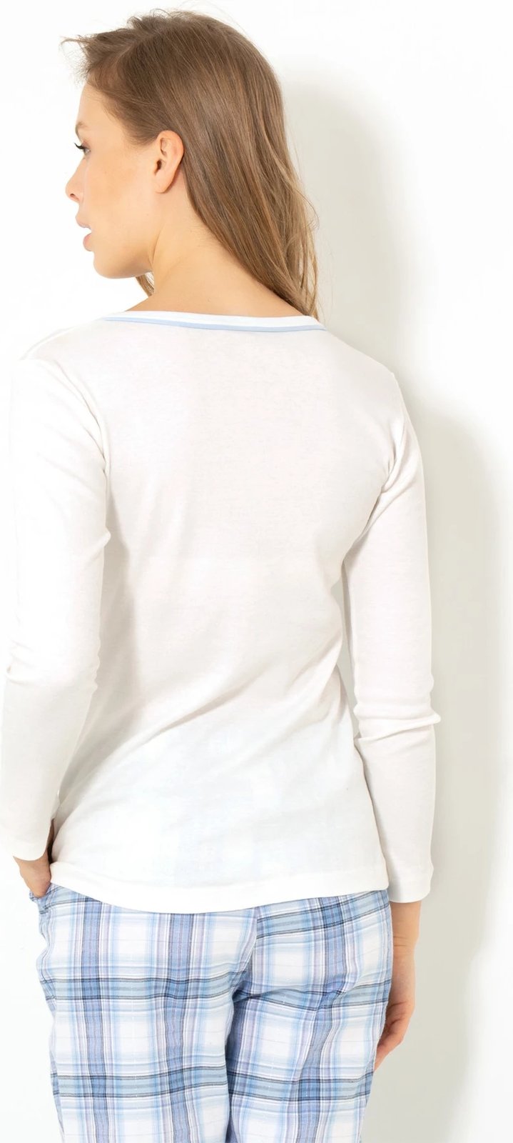 Set pizhamash për gra, ngjyrë ecru, Jumeon, 002-000253