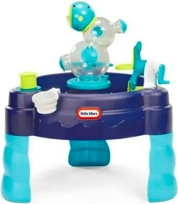 Tavolinë uji Little Tikes Water Table Bubble 3-in-1, plastike, Blu/Jeshile