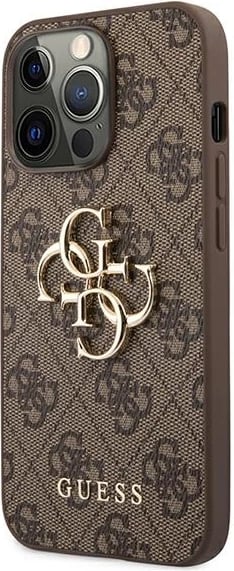 Mbështjellës Guess GUHCP13L4GGMBR për iPhone 13/13 Pro 6.1", kafe, hardcase 4G Big Metal Logo Mbështjellës Guess GUHCP13L4GGMBR për iPhone 13/13 Pro 6.1", kafe, hardcase 4G Big Metal Logo