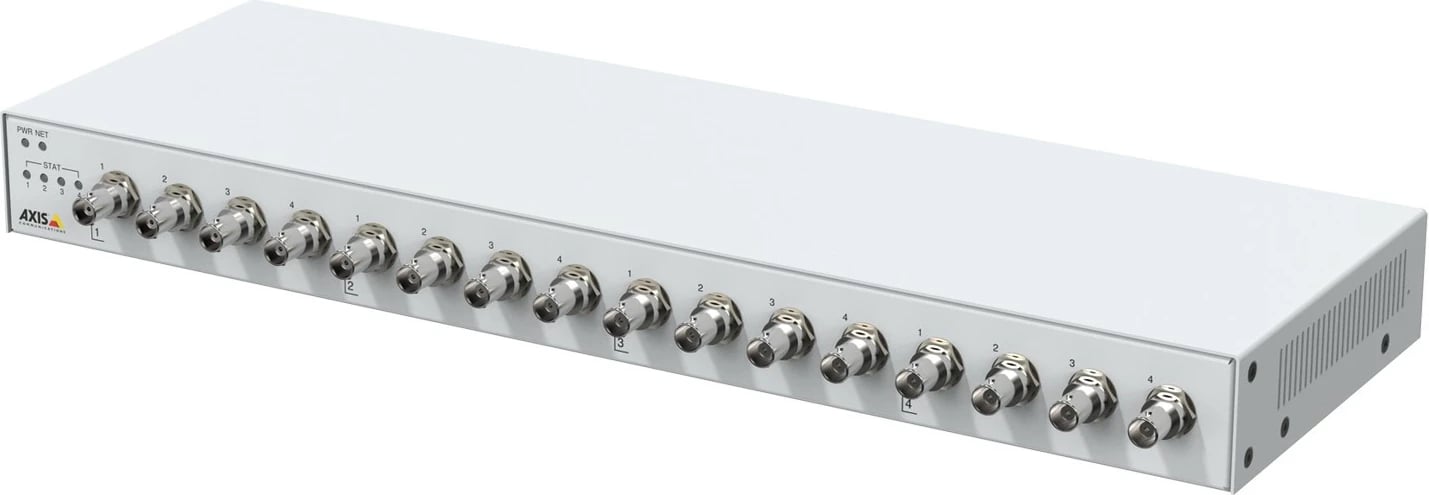 Encoder video Axis M7116, 16 kanale, 720 x 576 piksel, 30 fps, H.264/H.265, e bardhë