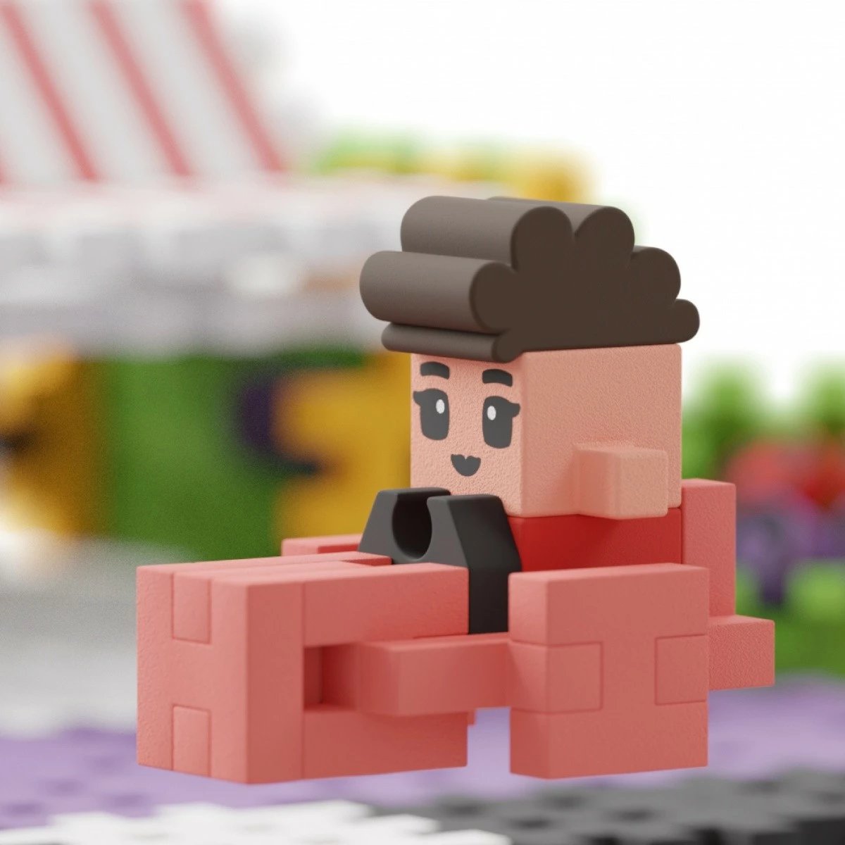 Set lodrash ndërtimi Marioinex Mini Waffle City Shop, 148 pjesë, shumëngjyrëshe