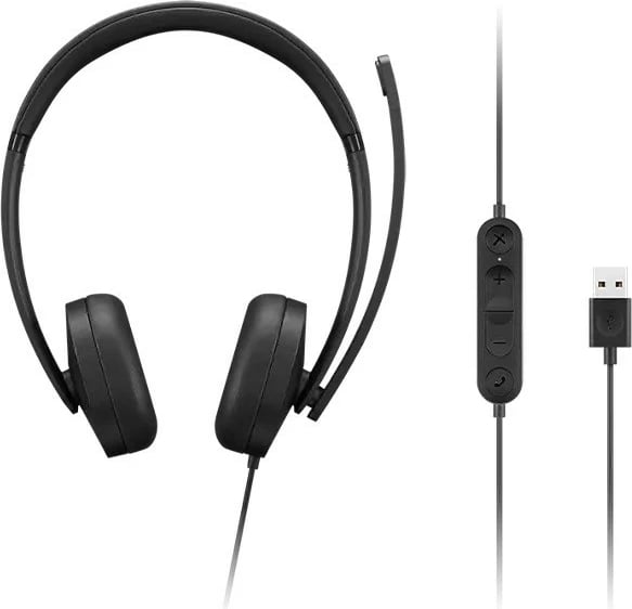 Kufje Lenovo 4XD1P83425 me mikrofon, USB-A, Stereo, të zeza Kufje Lenovo 4XD1P83425 me mikrofon, USB-A, Stereo, të zeza