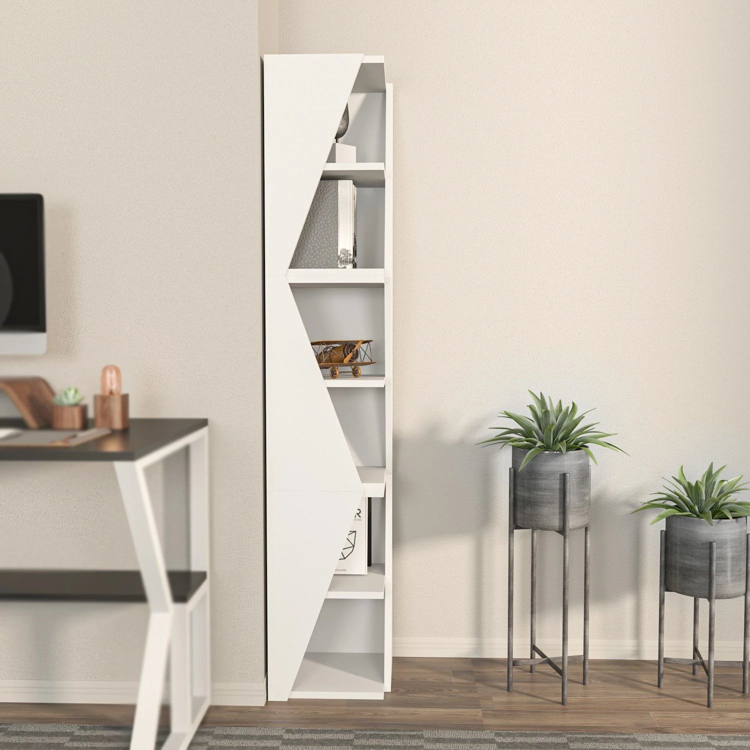 Raft librash Hanah Home, Arrow, i bardhë