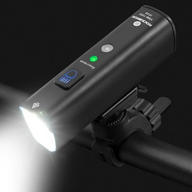 Dritë përpara biçiklete Rockbros V9M-1000, LED, 4400 mAh, IPX6, e zezë