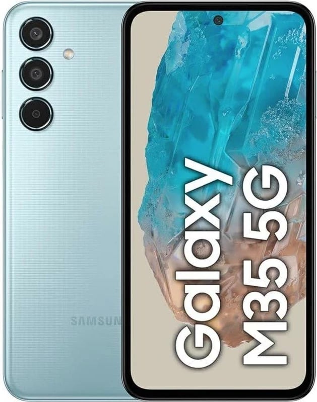 Celular Samsung Galaxy M35, 6.6", 6+128GB, 5G, i kaltër