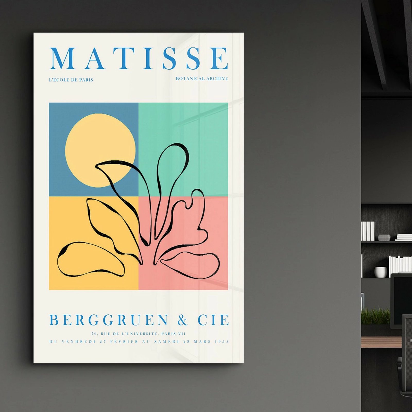 Pikturë dekorative prej xhami të temperuar, shumëngjyrëshe, SPR-1164, 46x72cm