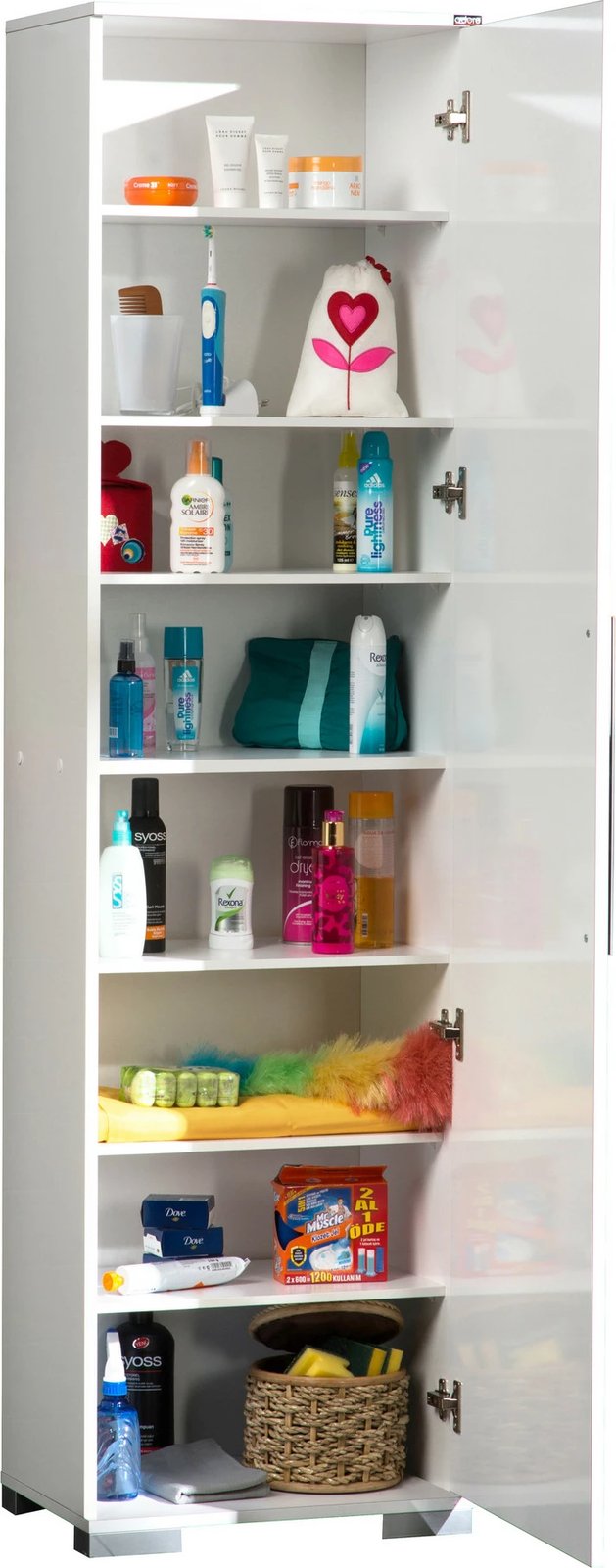 Dollap multifunksional, ngjyrë e bardhë, Hanah Home, Adr-408-Pp-1, 50x187x35 cm