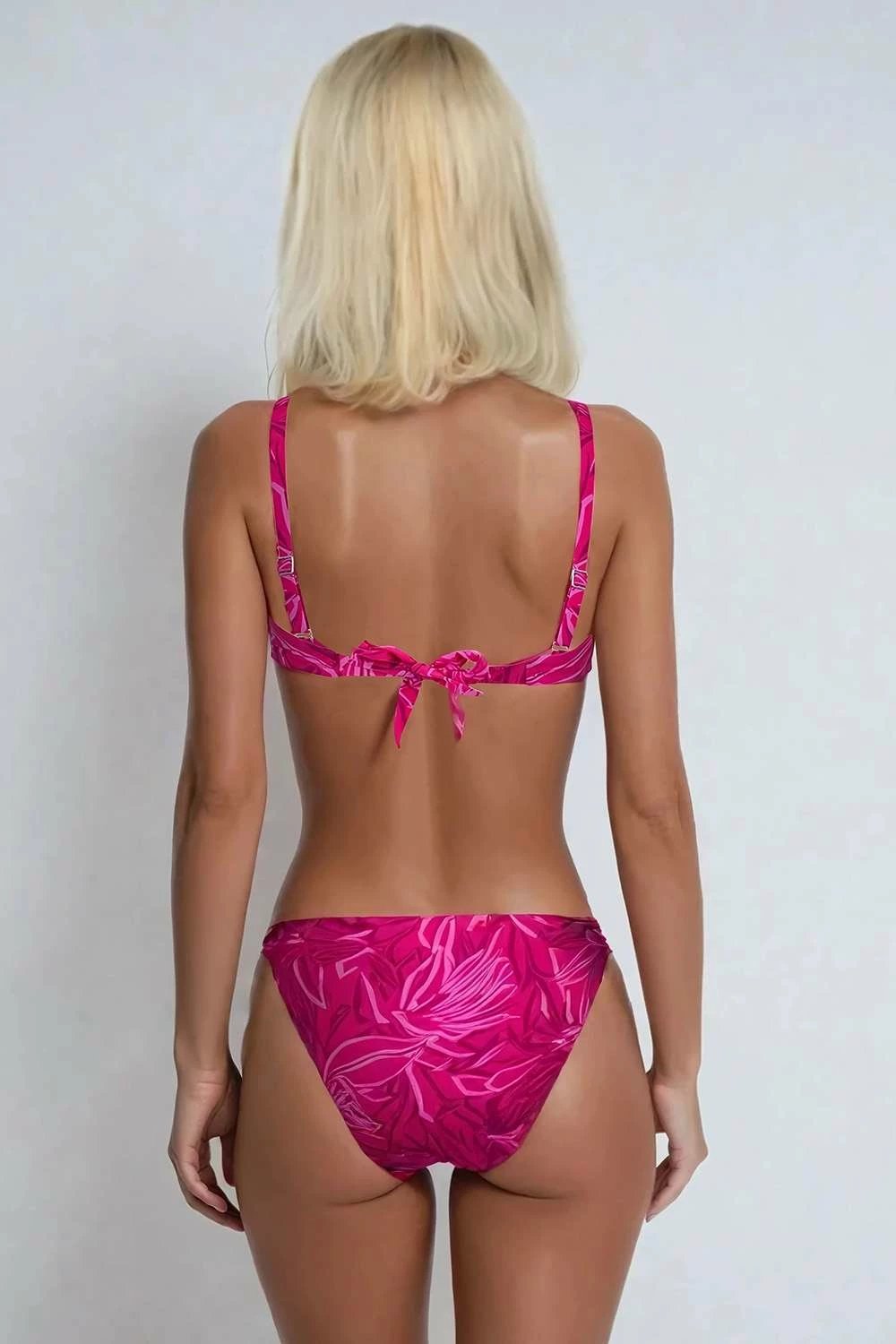 Set bikini dy pjesësh, ngjyrë rozë, Jumeon, Rapidan