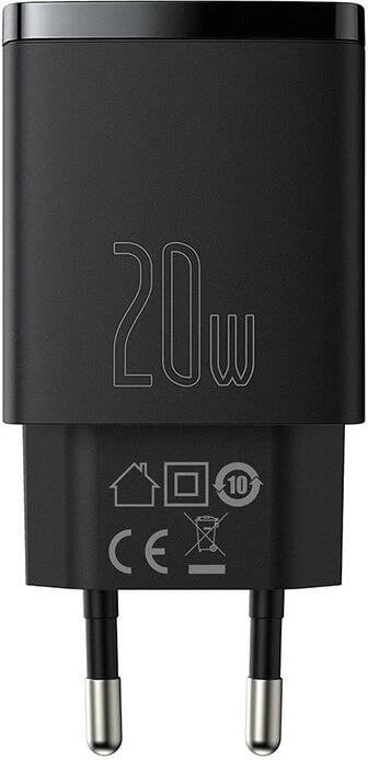 Karikues i shpejtë Baseus Compact, CCXJ-B01, 20W, USB/USB-C, zi Karikues i shpejtë Baseus Compact, CCXJ-B01, 20W, USB/USB-C, zi