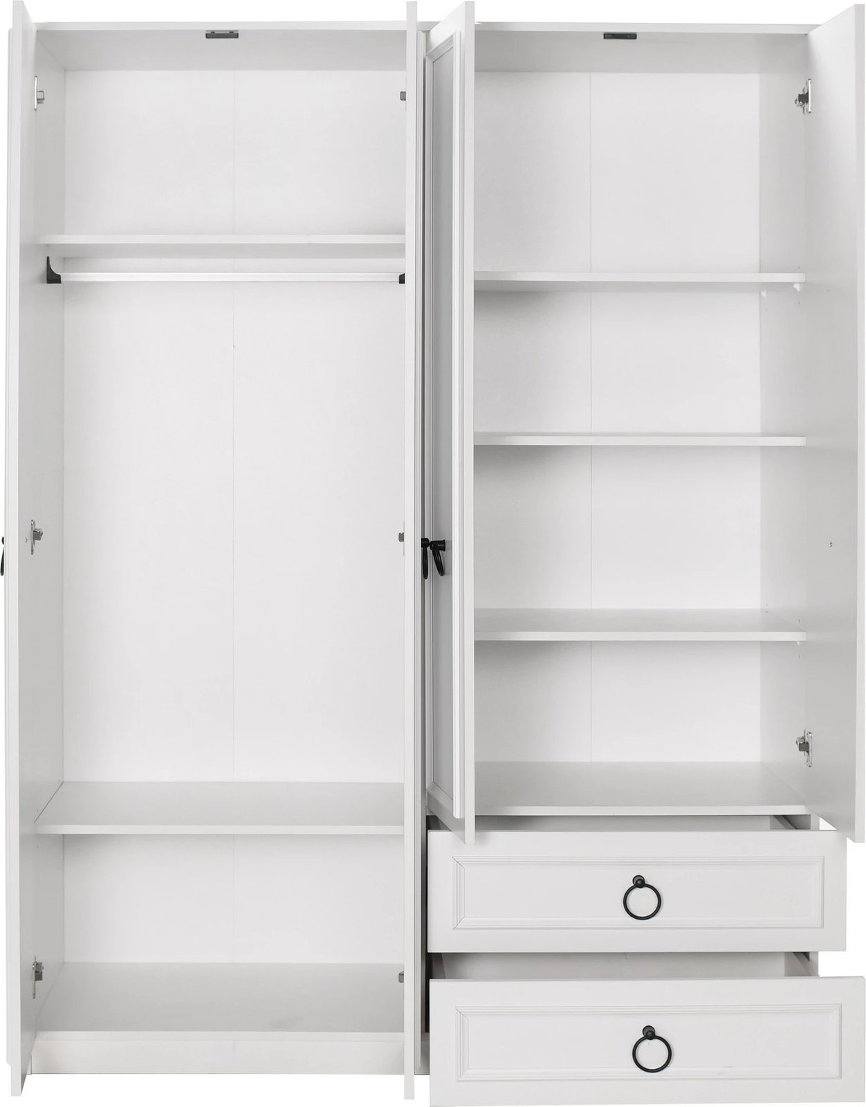 Dollap Hanah Home, Grd-1342-Bb-3, i bardhë, 140x185x52cm, 3 pjesë