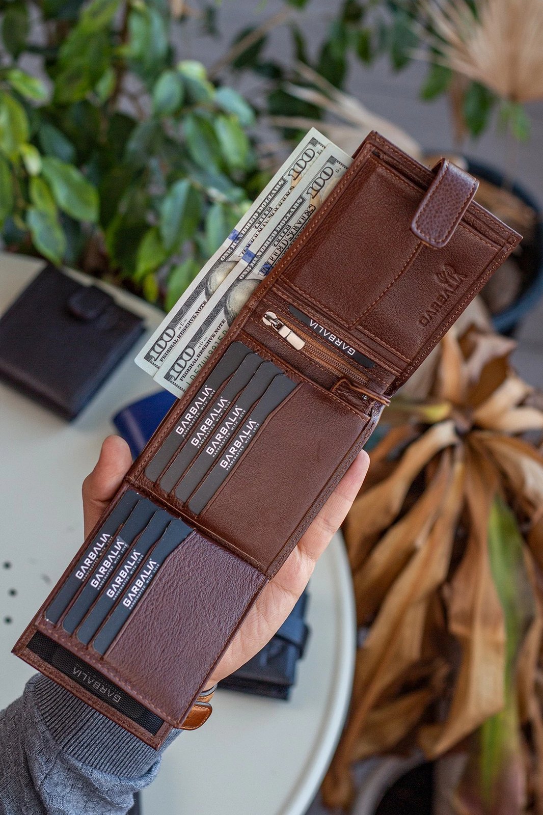 Portofol për burra, lëkurë natyrale, ngjyrë tan, Zoozie Bags Chelsea