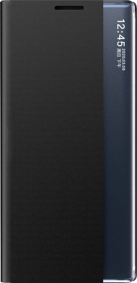 Mbështjellës Hurtel New Sleep Case për Samsung Galaxy S24 FE, me kapak dhe qëndrim, i zi