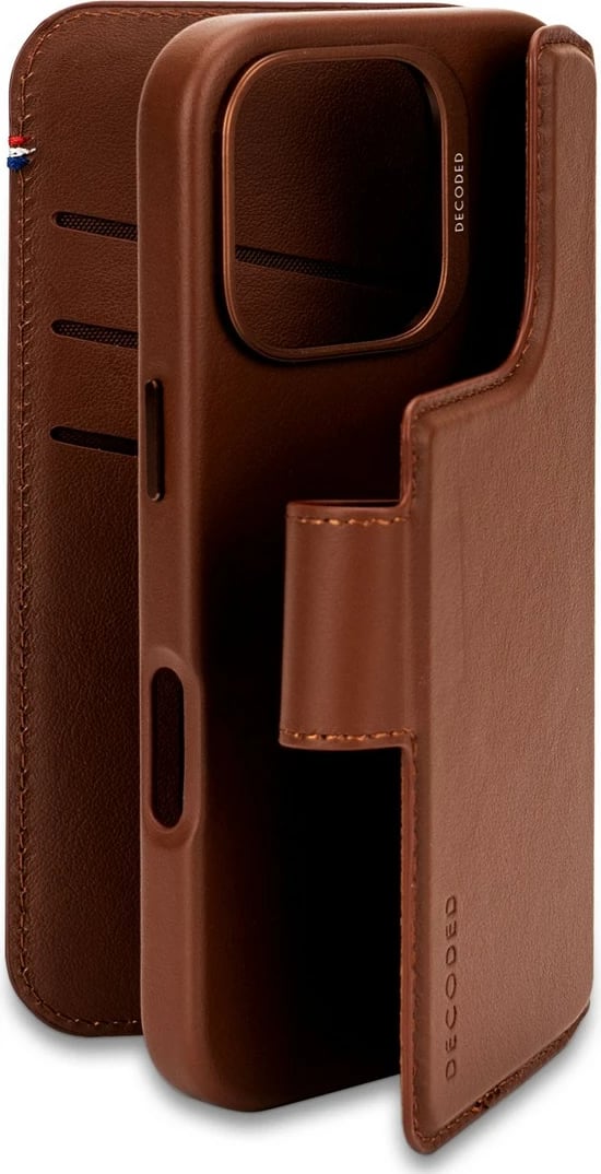 Mbështjellës lëkure Decoded Wallet për celular Apple, 16 cm (6.3 inç), bronzi