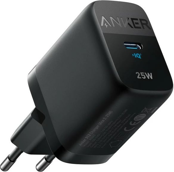 Karikues Anker 312 25W për Samsung, USB-C, i zi