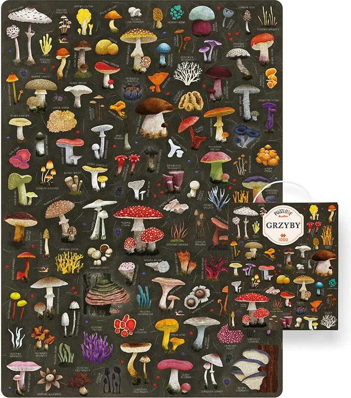 Puzzle CzuCzu Puzzlove Mushrooms 1000 pjesë, 48x68cm