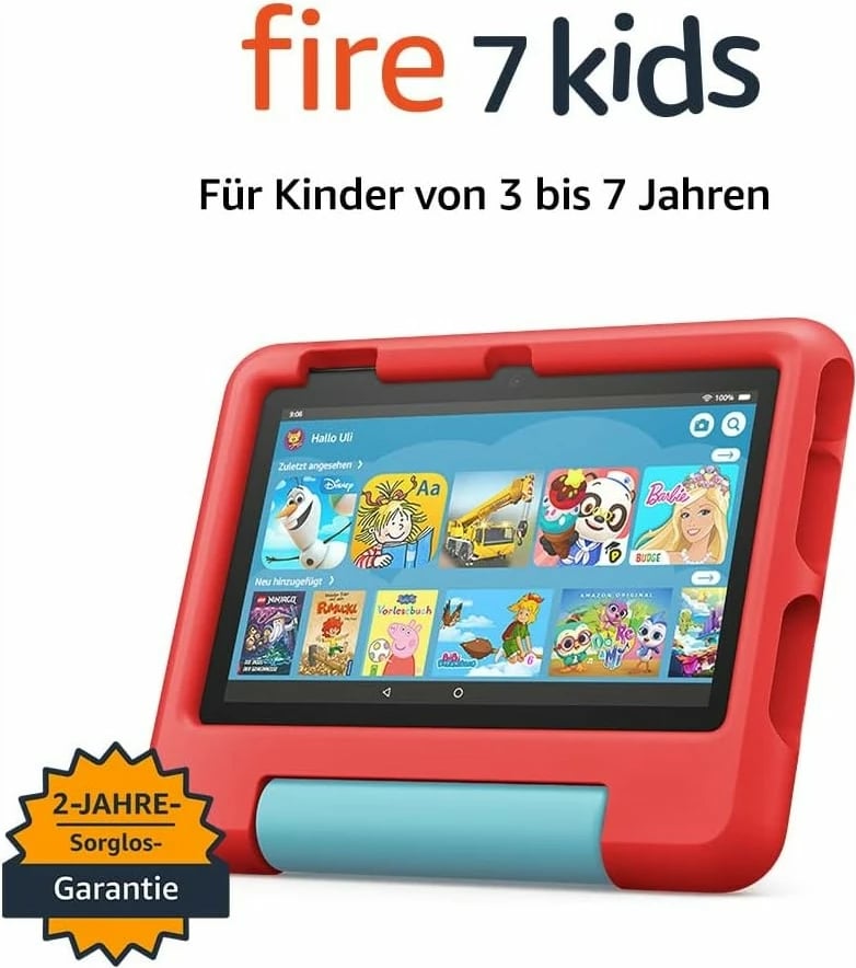 Tablet Amazon Fire 7 Kids Edition, i kuq