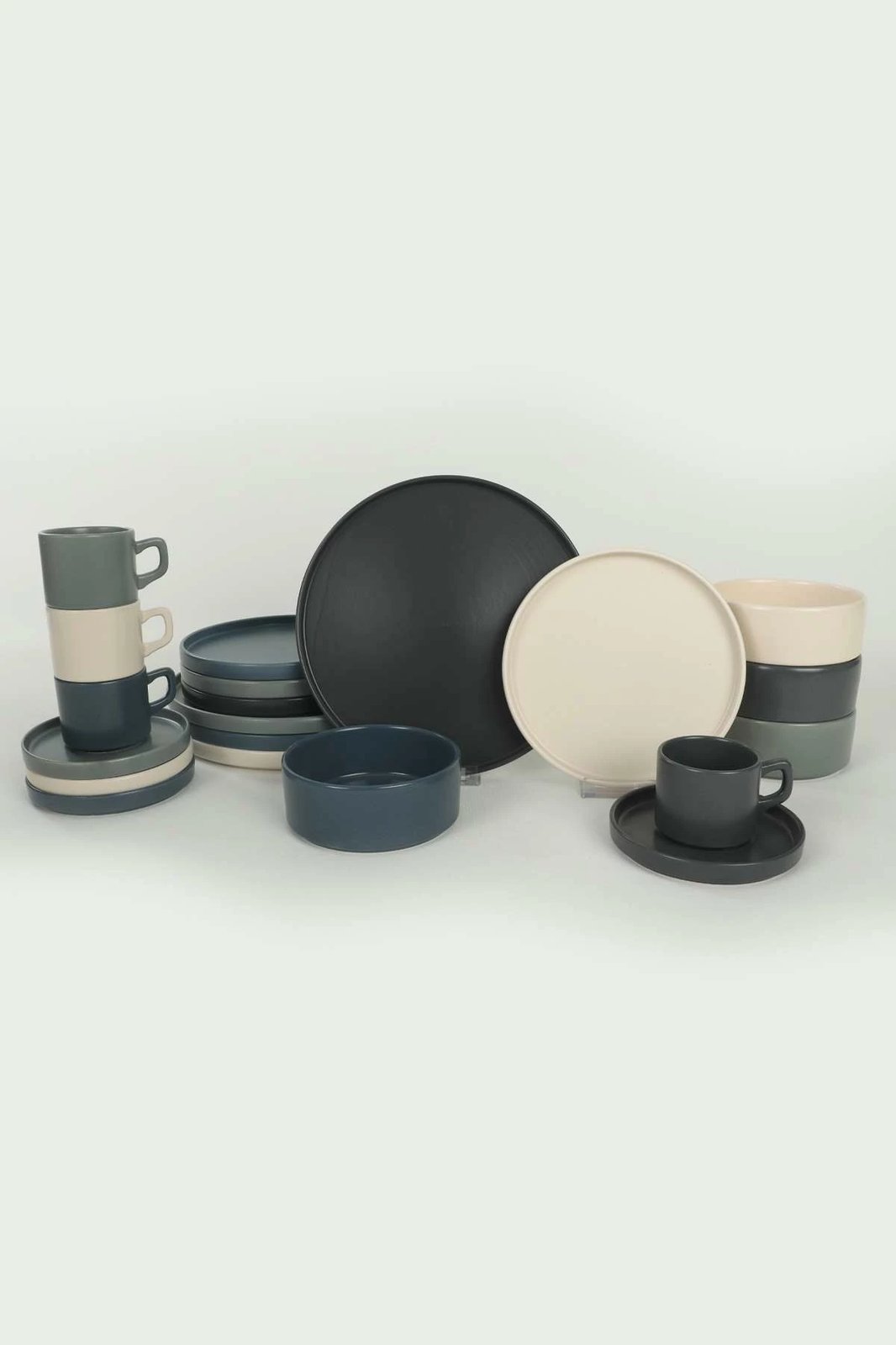 Set enësh për drekë, qeramikë, shumëngjyrësh, 20 copë, Hermia Concept, TY038020F14XA000000MAP2400