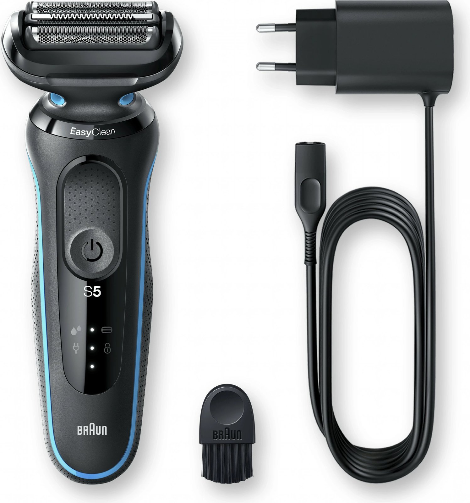 Makinë rroje Braun Series 5 50-M1000s, Foil shaver, LED, Bateri, Black, Blue Makinë rroje Braun Series 5 50-M1000s, Foil shaver, LED, Bateri, Black, Blue