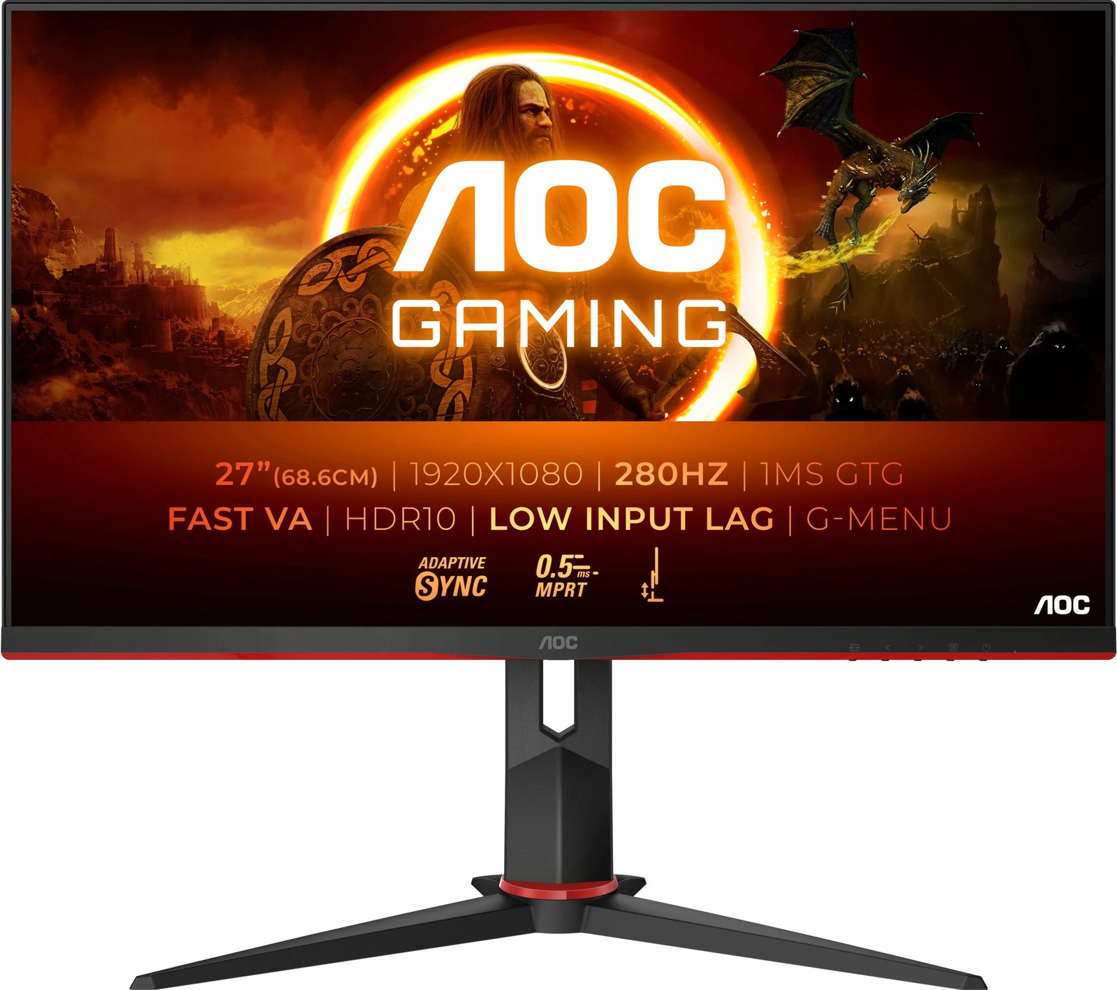 Monitor AOC 27G2ZN3/BK 27 inç, 280Hz, VA, Full HD, i zi